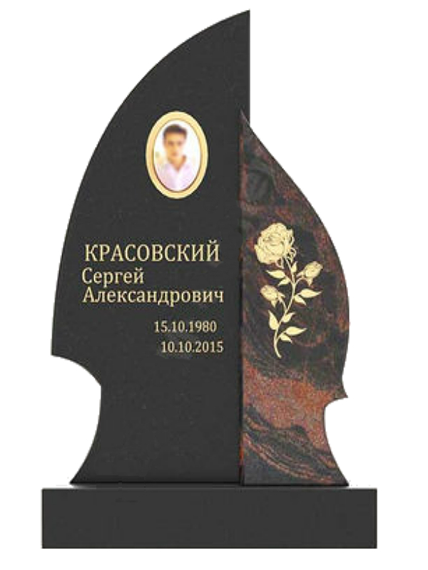 Гранитный памятник из коричневого гранита в Геленджике